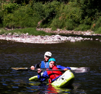 Learn to edge and low brace in the whitewater kayak